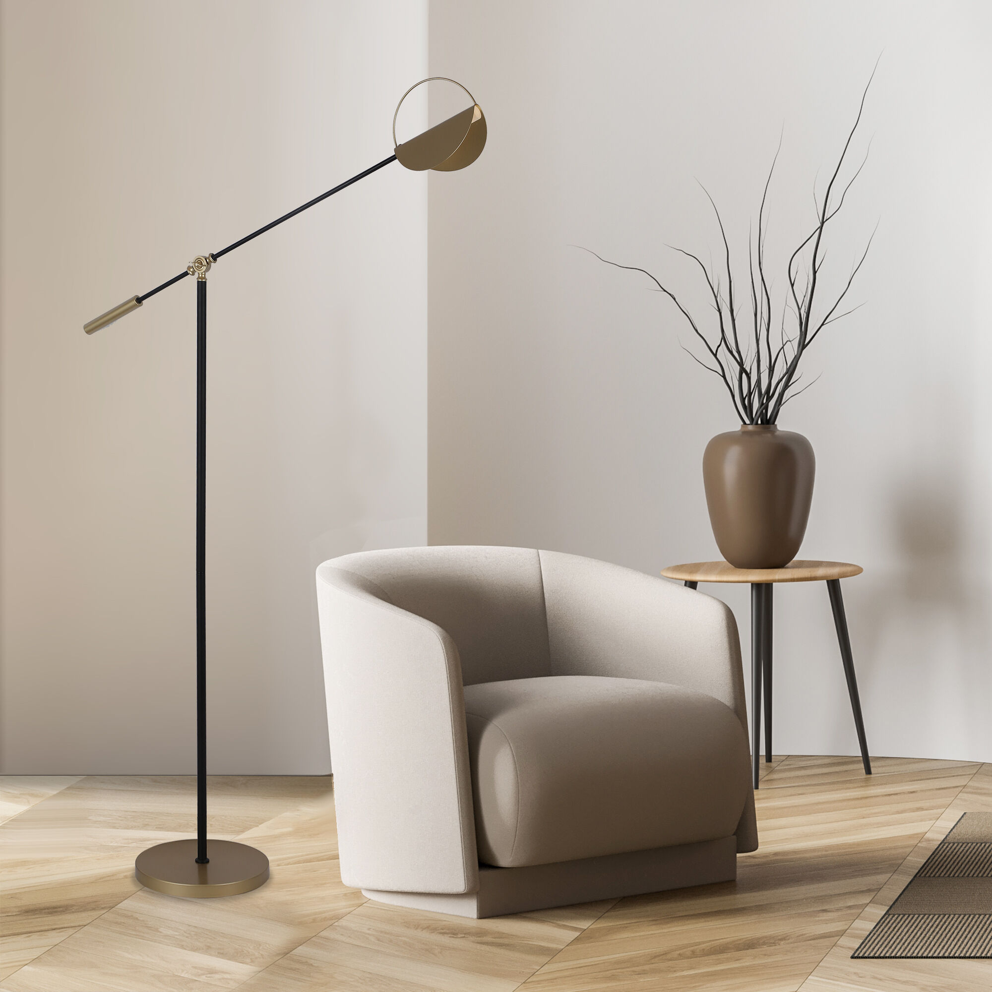 картинка Напольный светильник 01143/1 черный/золото