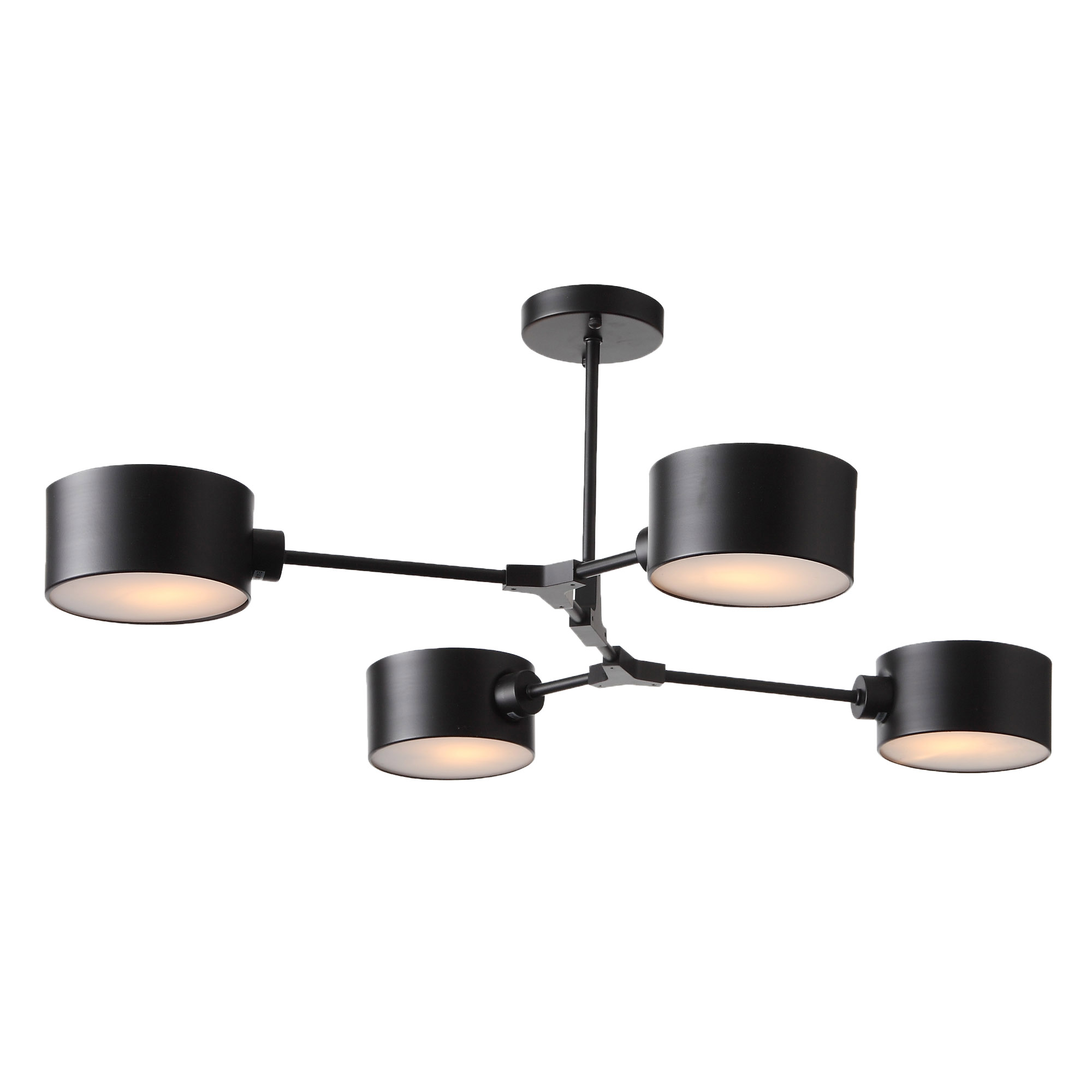 картинка SLE183402-04 Светильник потолочный Черный/Черный E14 4*60W