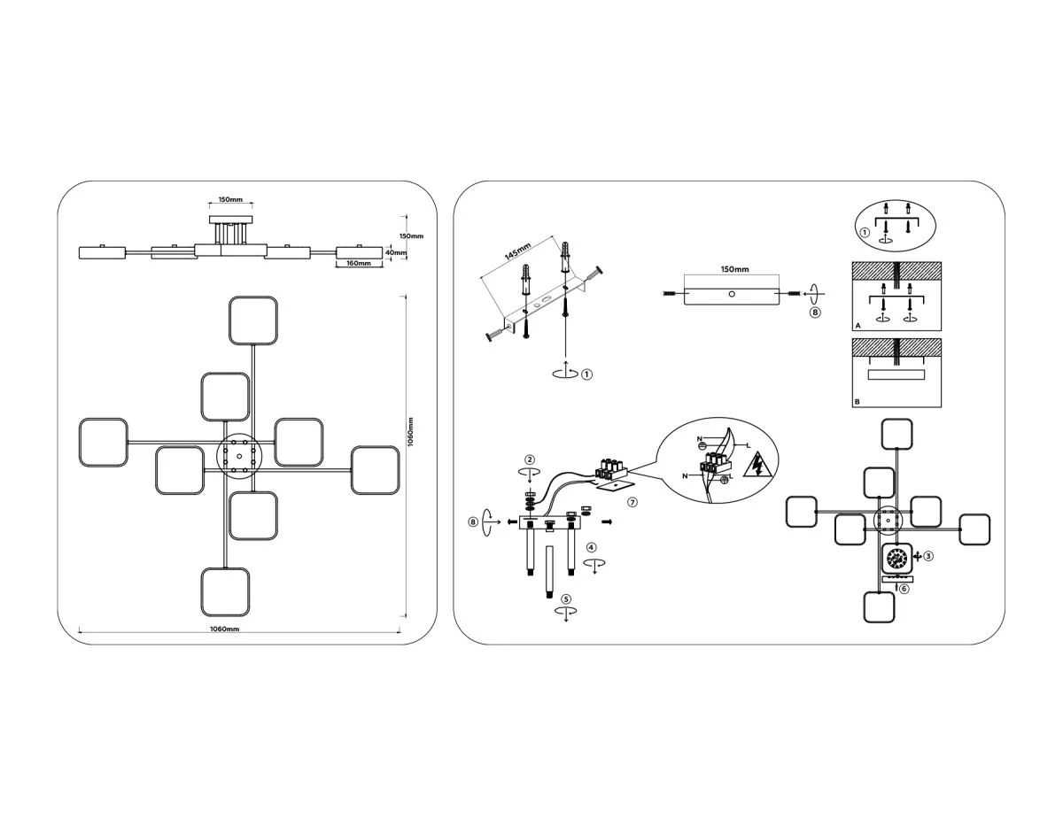 картинка Люстра светодиодная на штанге FL516346