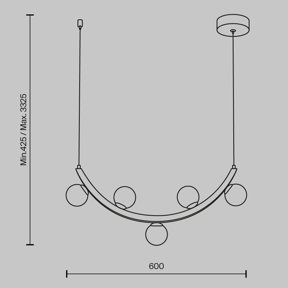 картинка Подвесной светильник Maytoni MOD331PL-L12BS3K