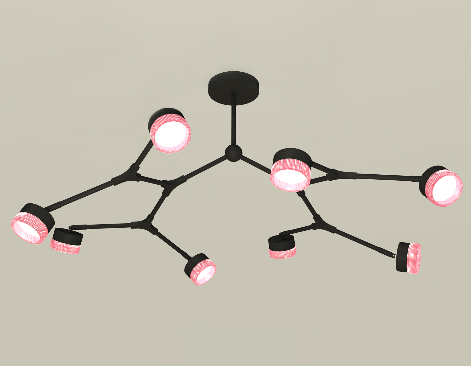 картинка Комплект подвесного поворотного светильника с композитным хрусталем