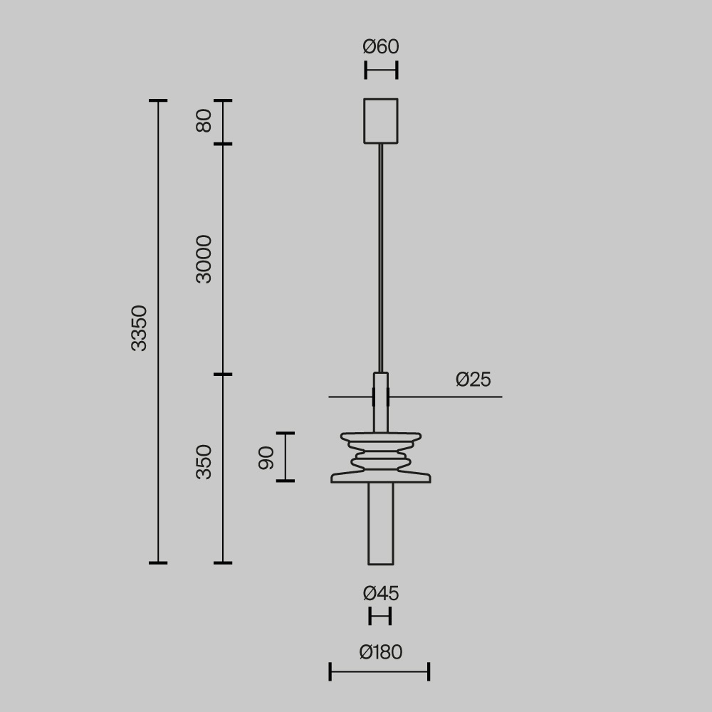картинка Подвесной светильник Maytoni MOD255PL-01B2