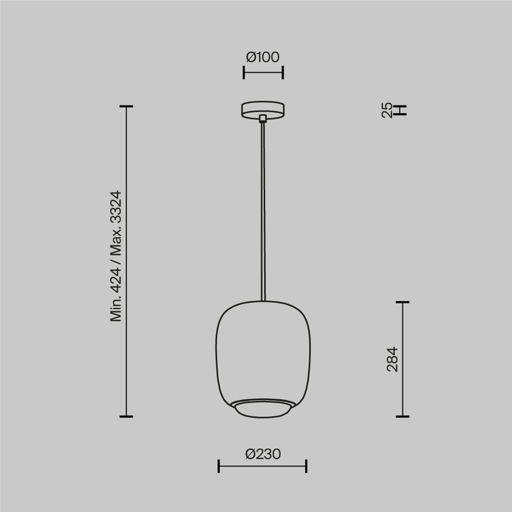 картинка Подвесной светильник Maytoni MOD466PL-L12GR3K