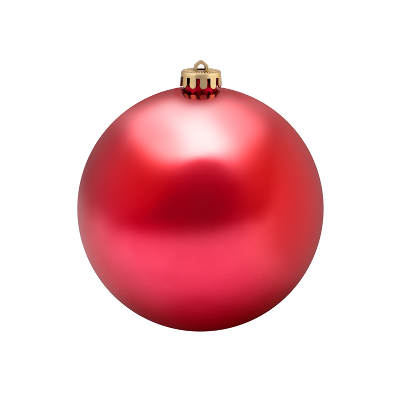 картинка Елочная фигура Шар 15 см, цвет красный глянцевый