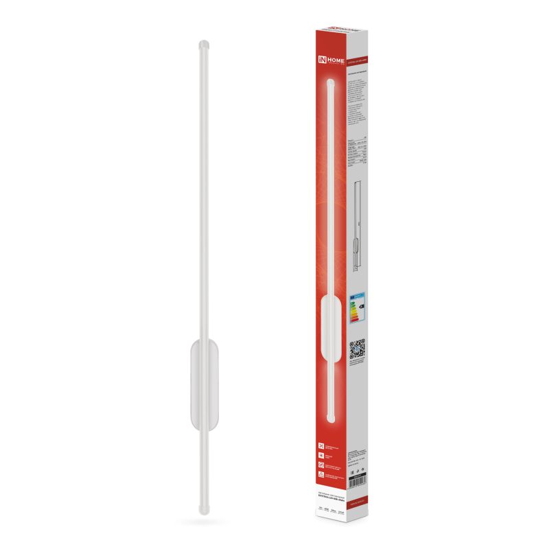 картинка Светильник светодиодный ESTETIKA LUV-80B-40WH 15Вт 230В 4000K 1050Лм 800х50x25 белый IN HOME