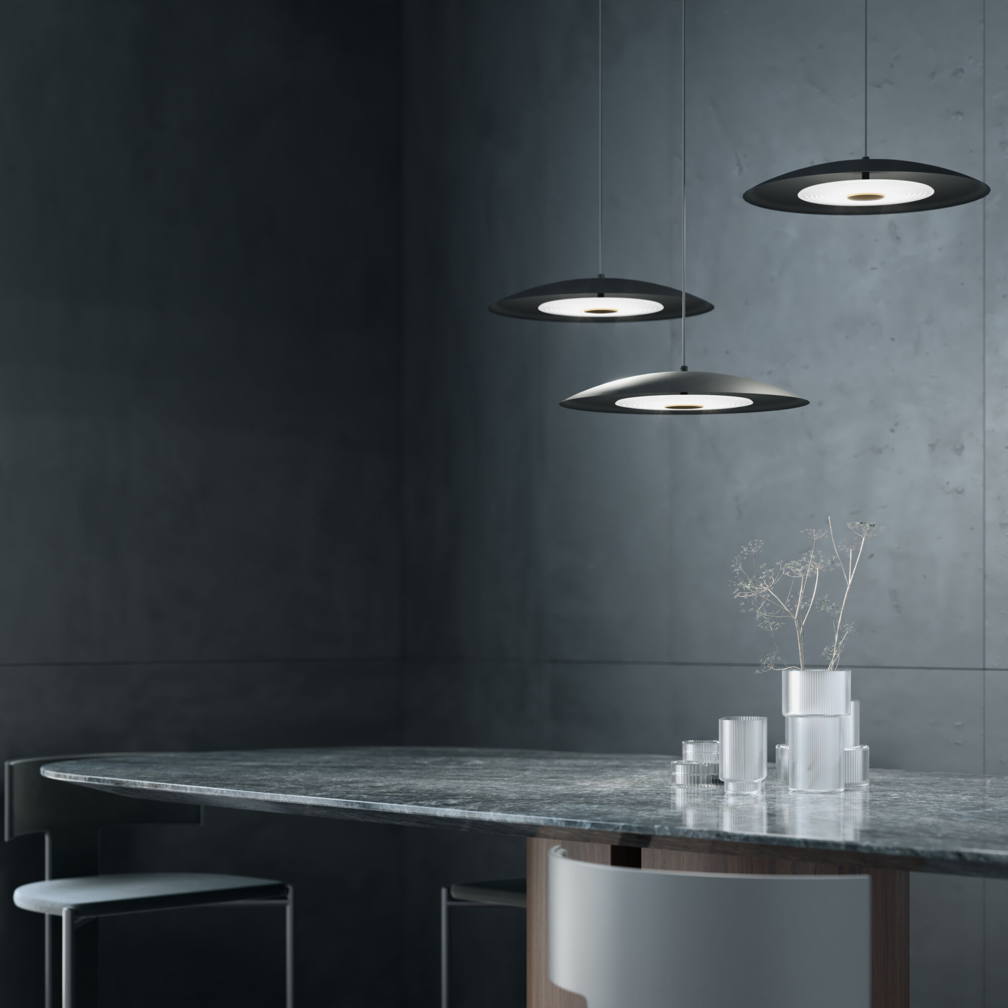 картинка Подвесной светильник с металлическим плафоном 90328/1 черный