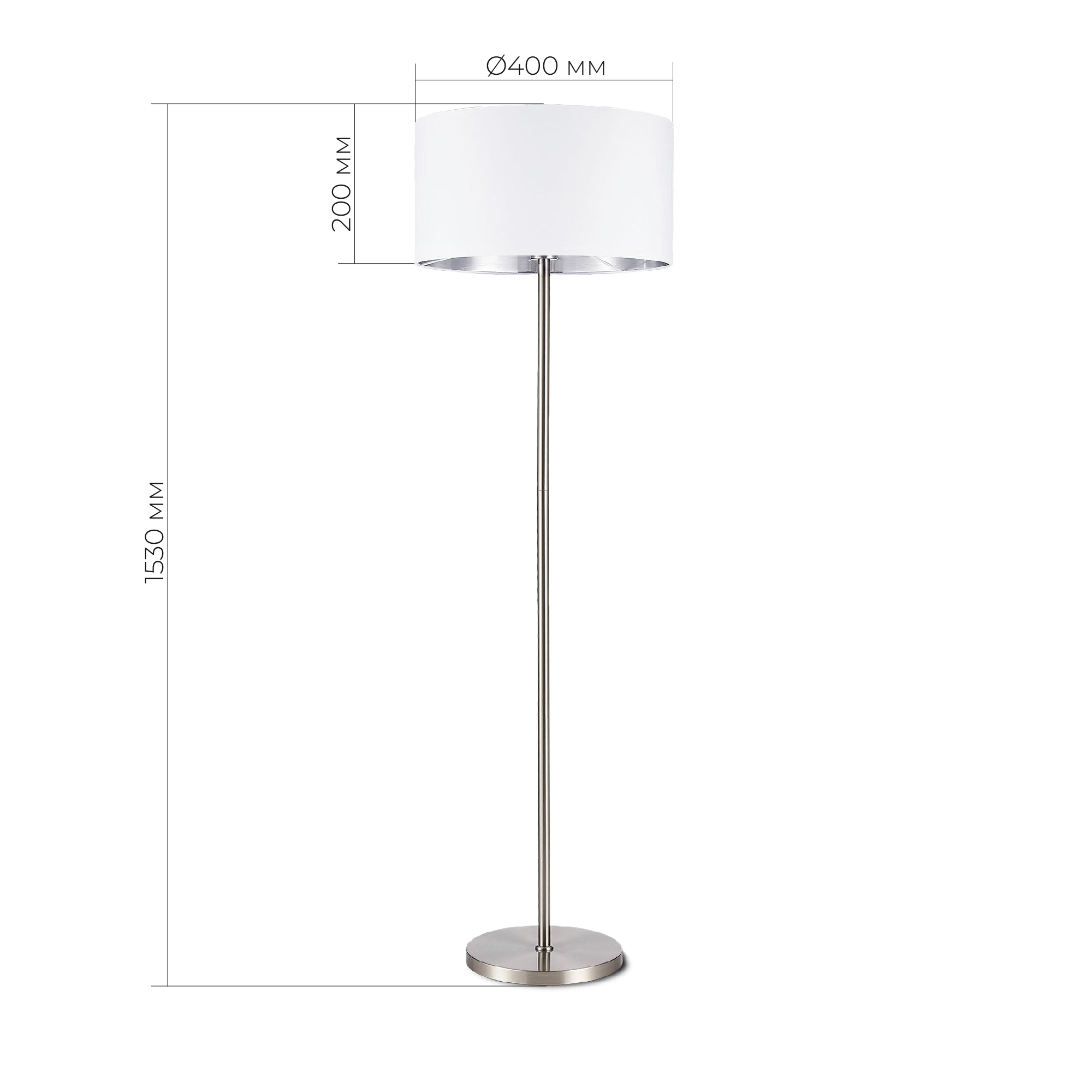 картинка SLE300555-01 Светильник напольный Никель/Белый, Серебристый E27 1*40W