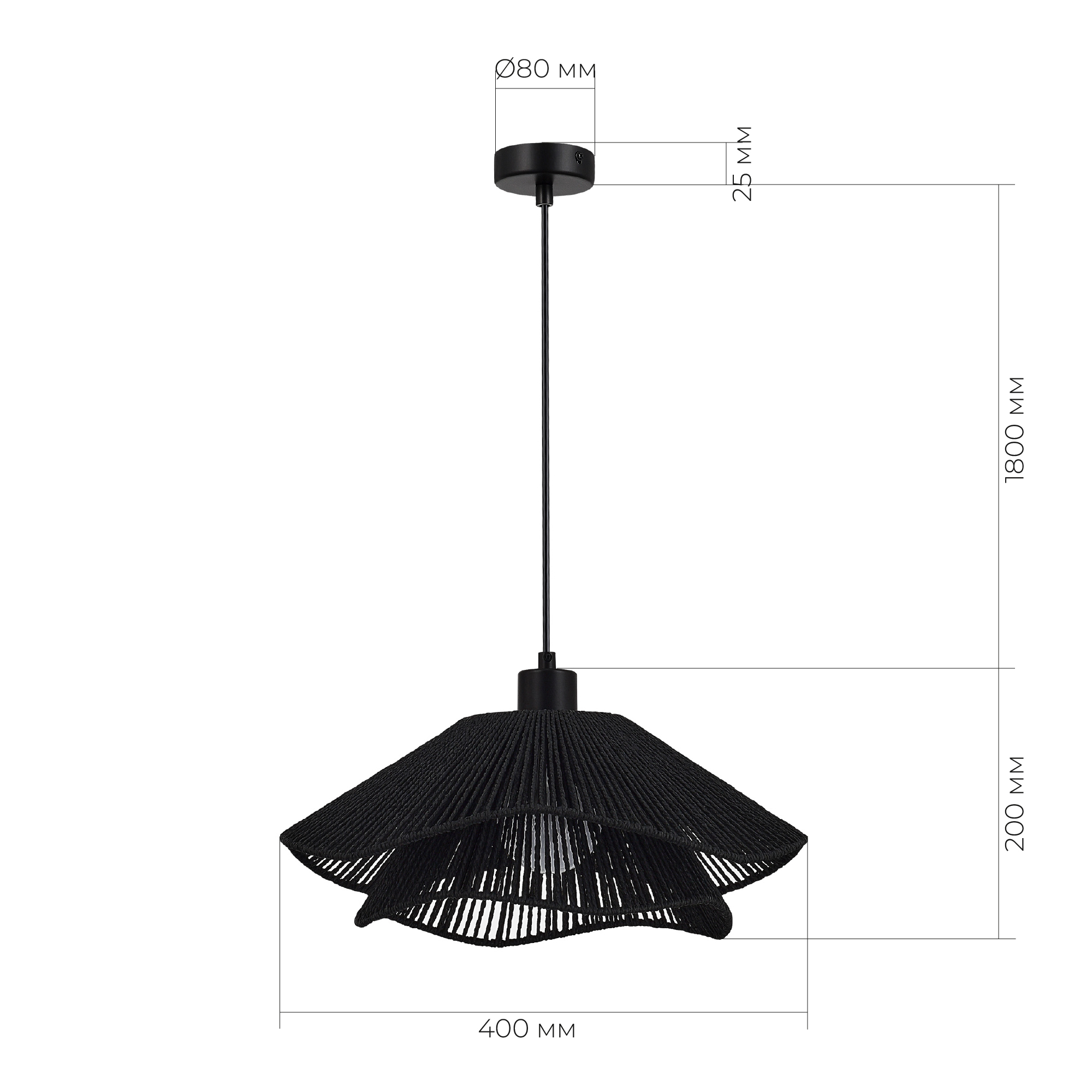 картинка SLE6023-403-01 Светильник подвесной черный/черный E27 1*40W