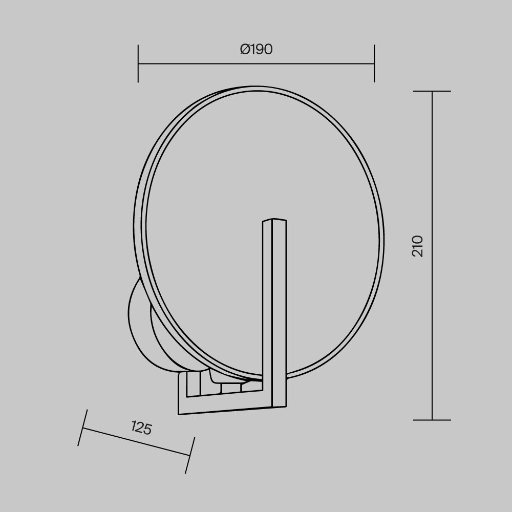 картинка Настенный светильник (бра) Maytoni MOD099WL-01G2
