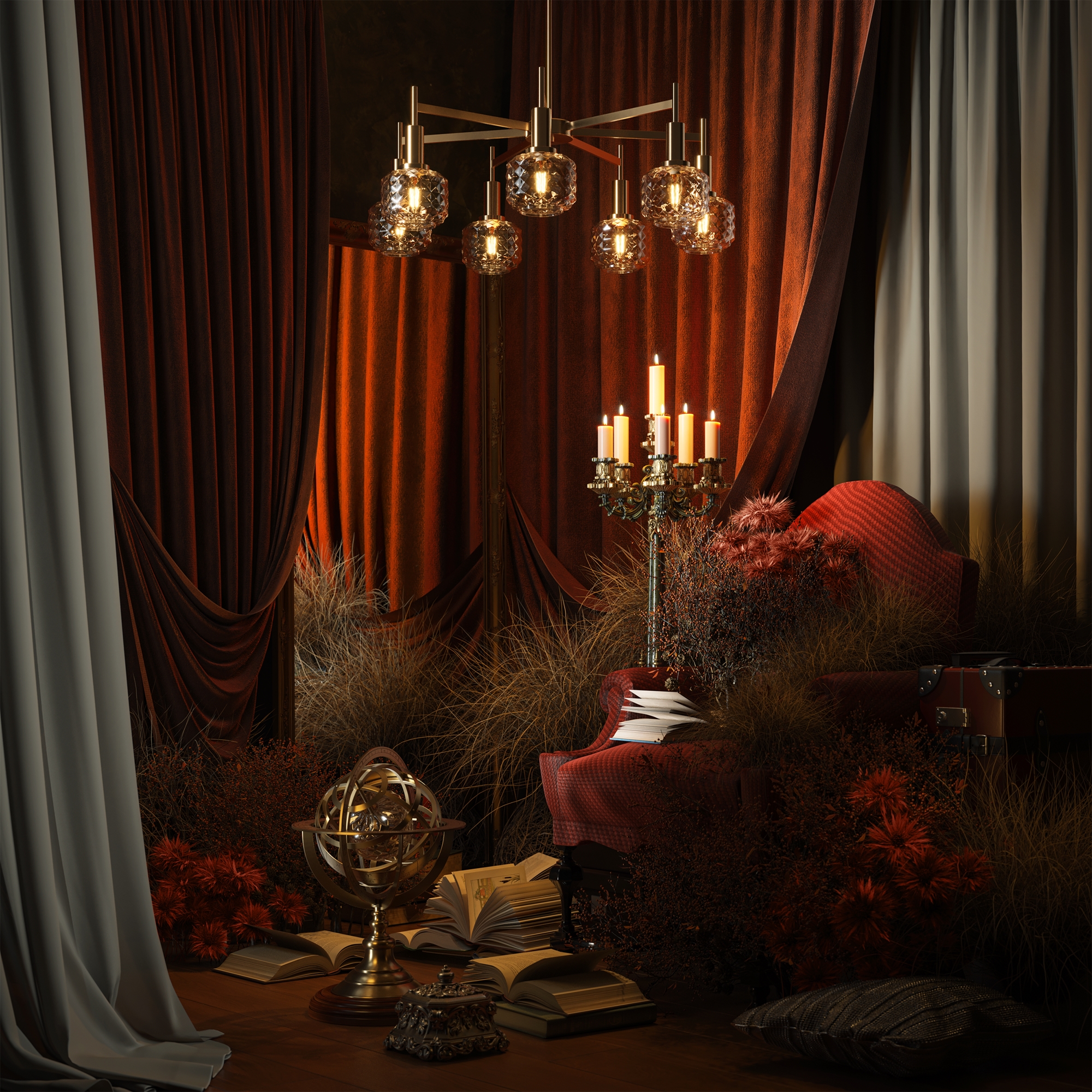 картинка Потолочный светильник Freya FR5366CL-07BS