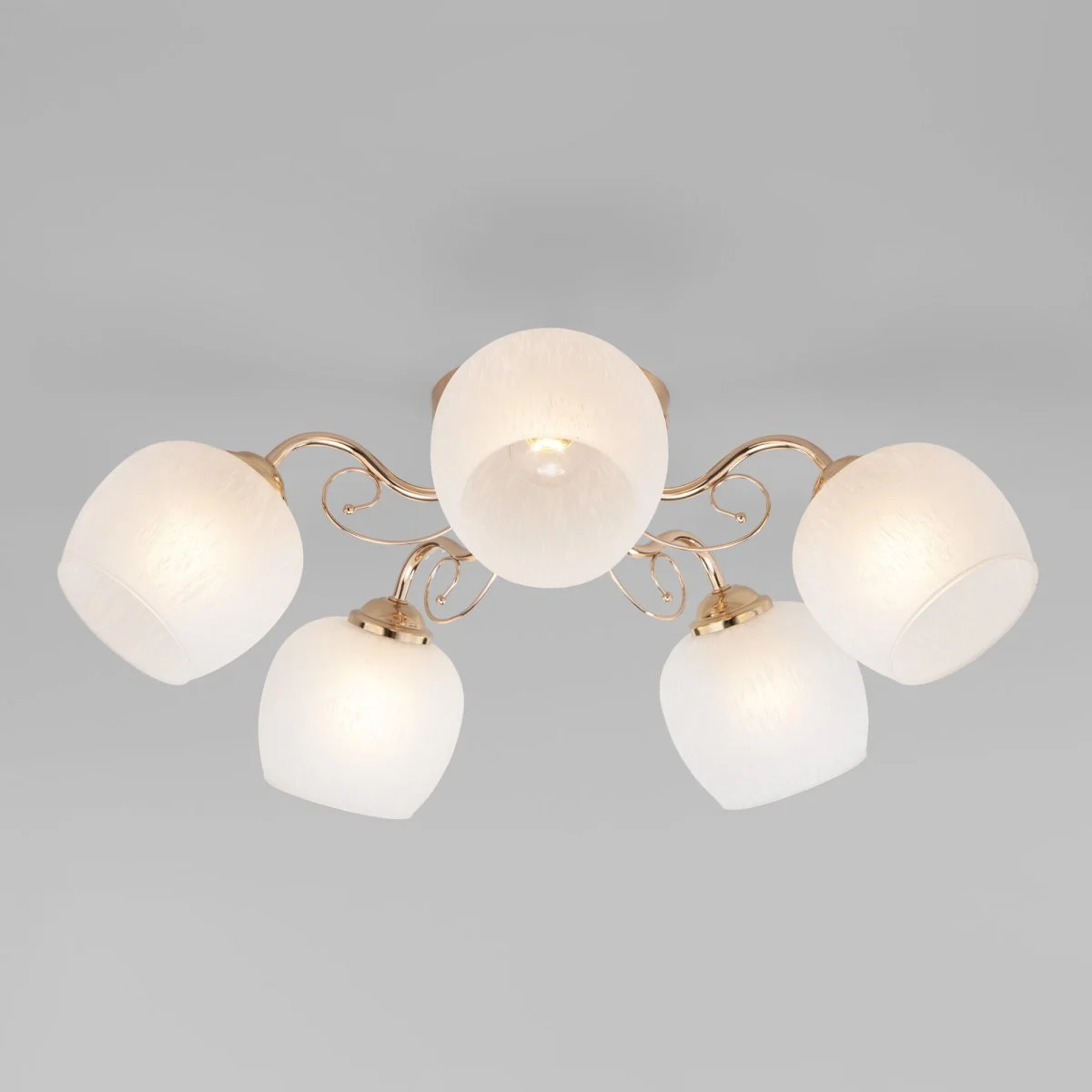 картинка Потолочный светильник со стеклянными плафонами 30138/5 золото