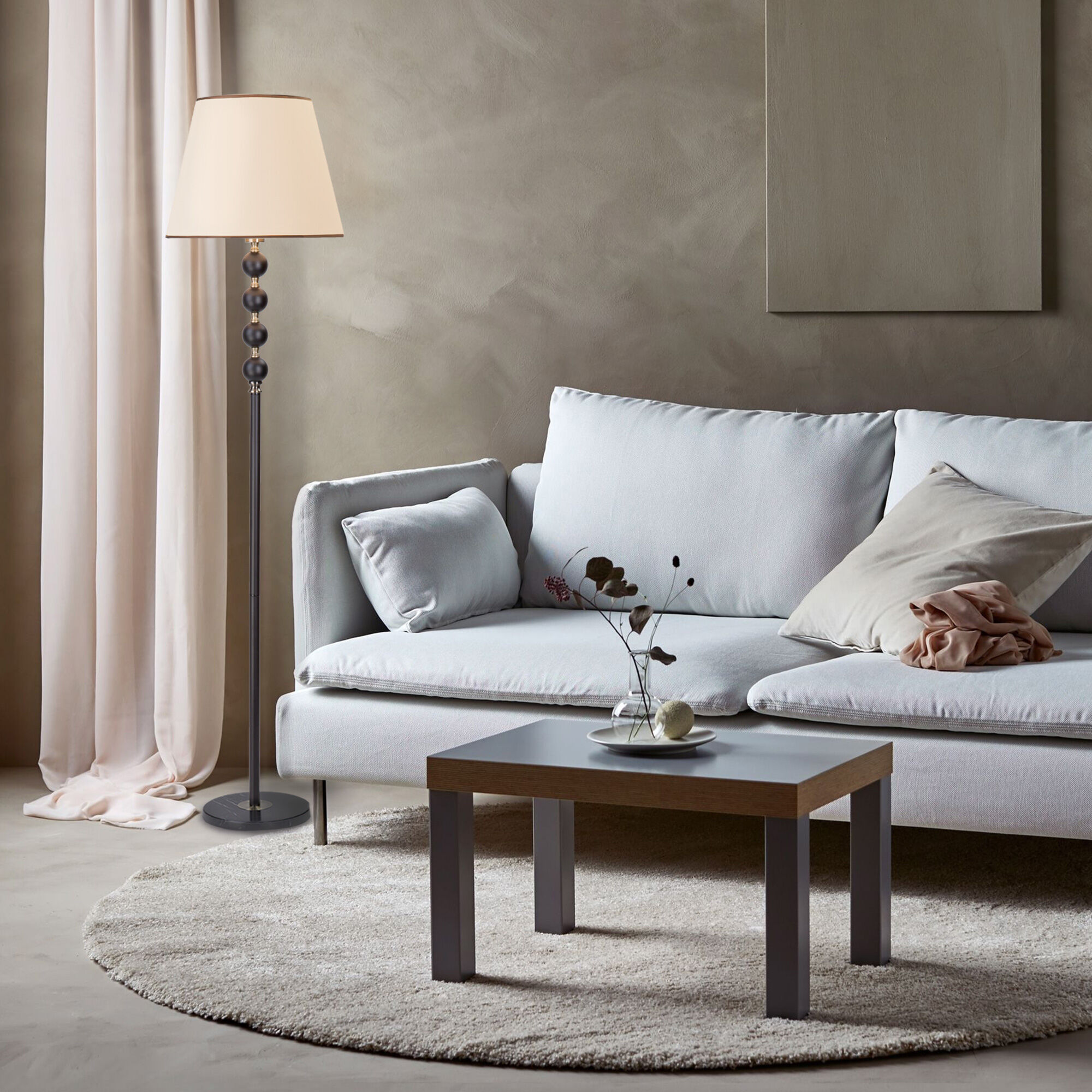 картинка Торшер с абажуром черный 01057/1 черный