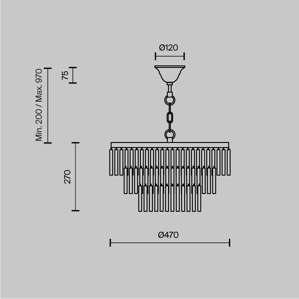 картинка Подвесной светильник Maytoni MOD093PL-09BS