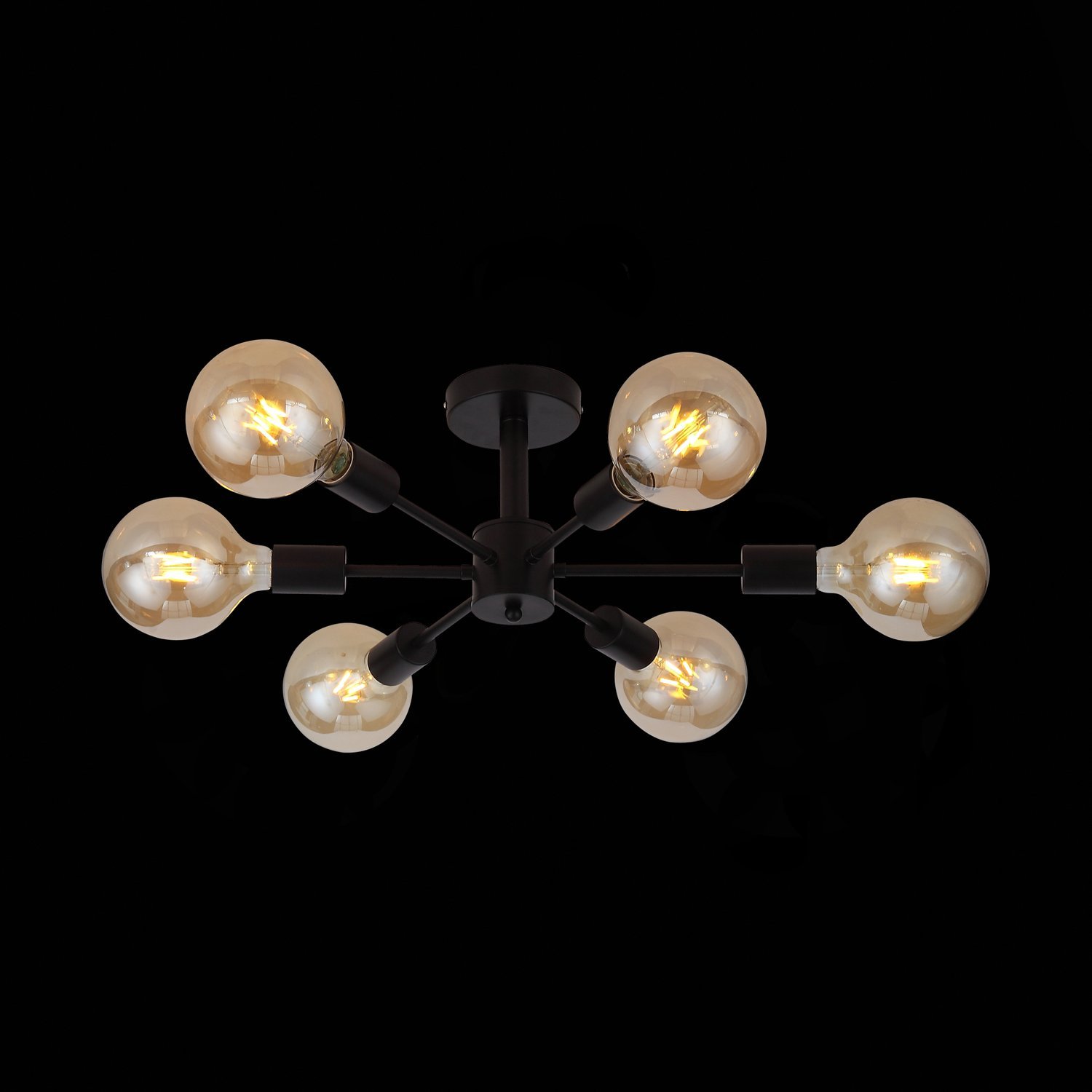 картинка SL419.402.06 Светильник потолочный Черный E27 6*60W