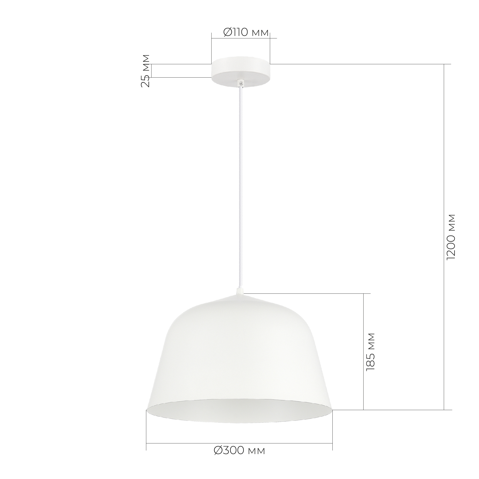 картинка SLE1805-503-01 Светильник подвесной Белый/Белый E27 1*40W