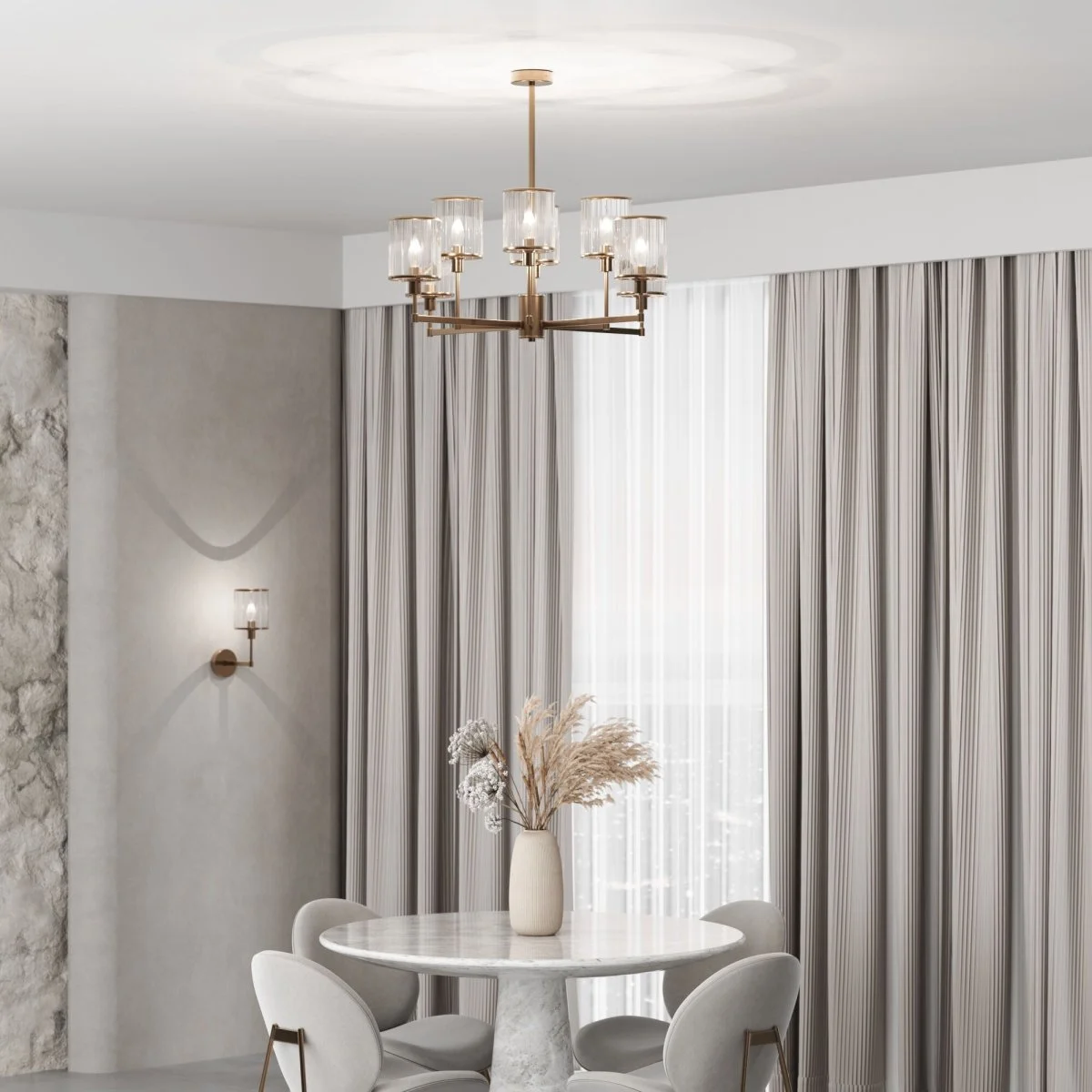 картинка Умная потолочная люстра 60144/8 золото