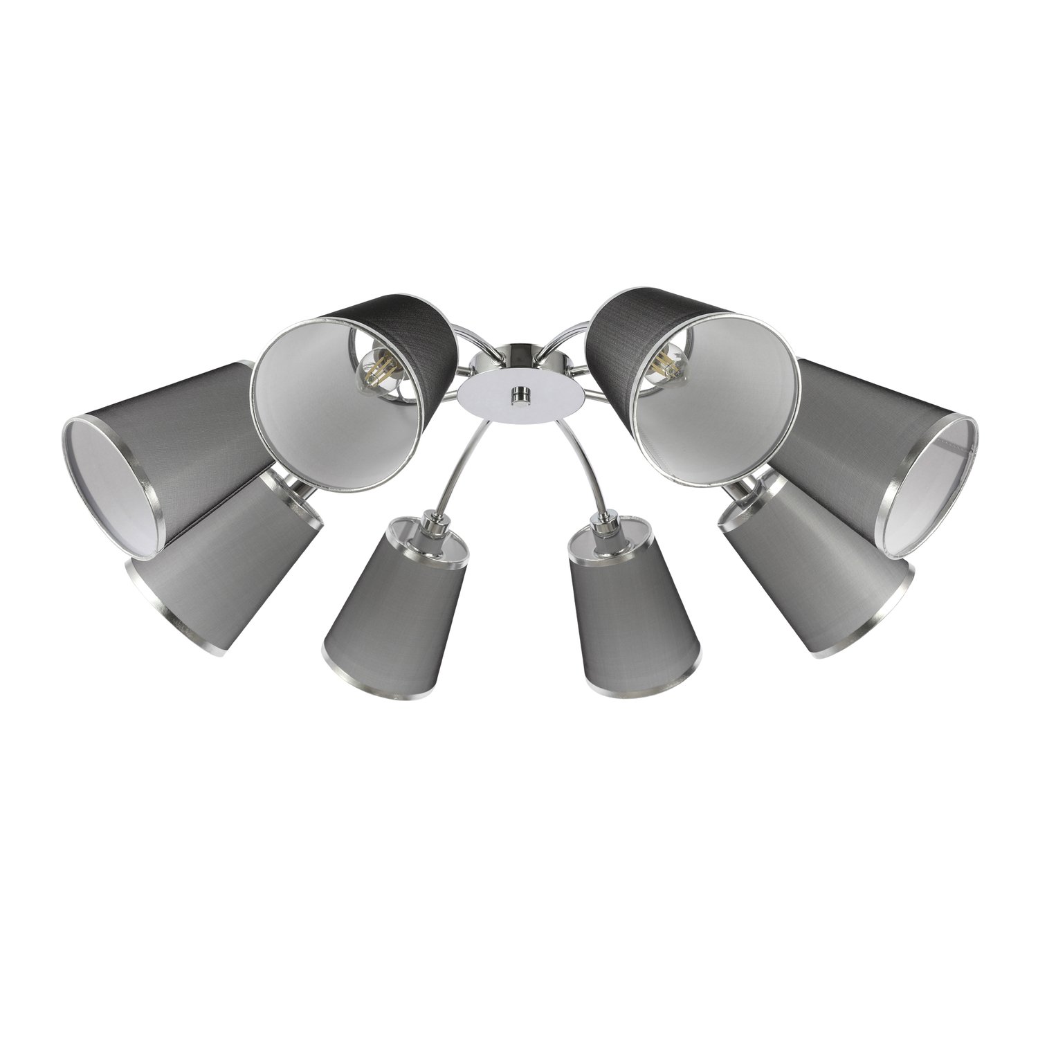 картинка SLE103002-08 Светильник потолочный Хром/Черный E14 8*40W