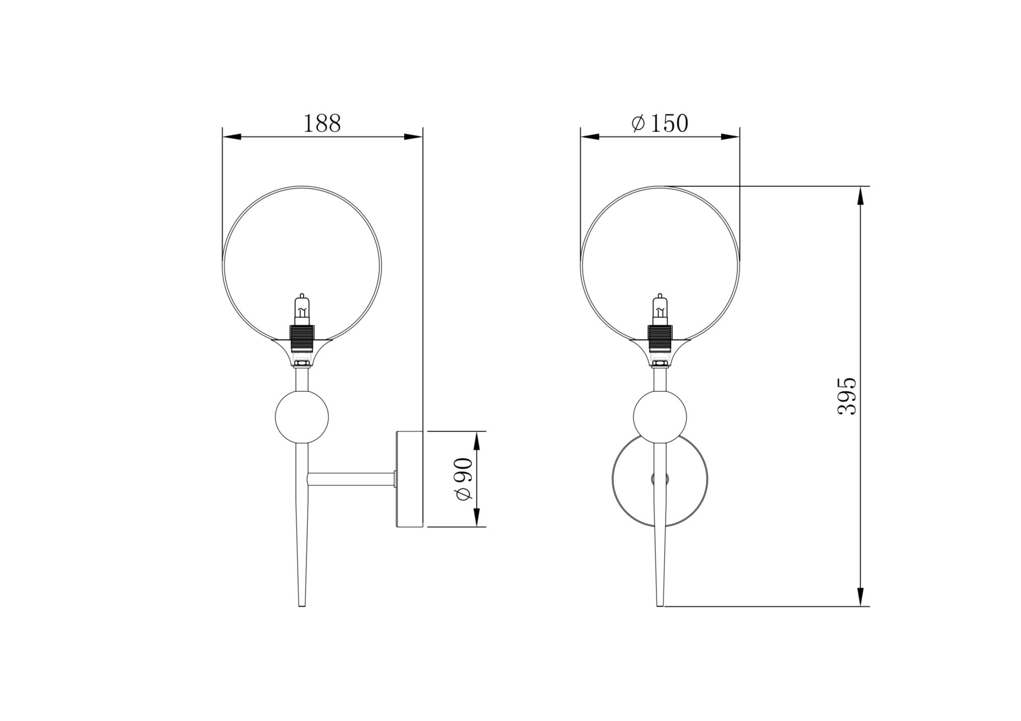 картинка Настенный светильник (бра) Freya FR5115WL-01BZ