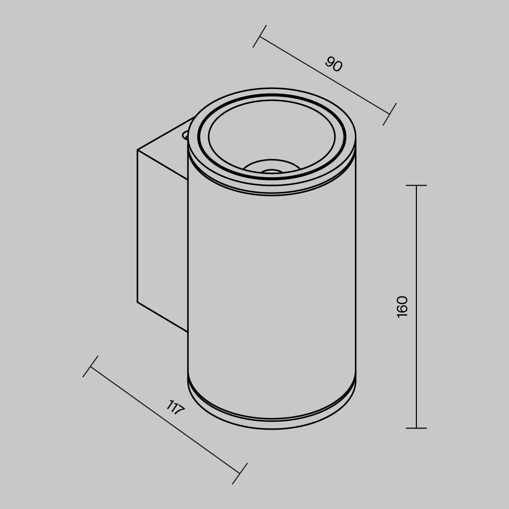 картинка Настенный светильник (бра) Outdoor O303WL-L10GF3K