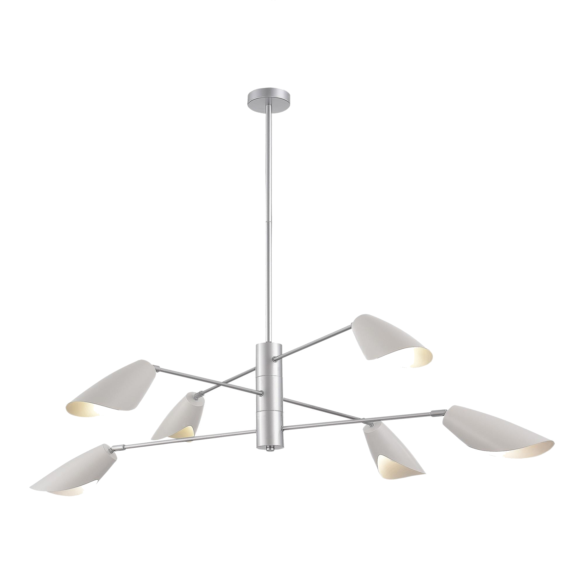 картинка SLE1254-103-06 Светильник подвесной Серебристый/Белый E14 6*60W