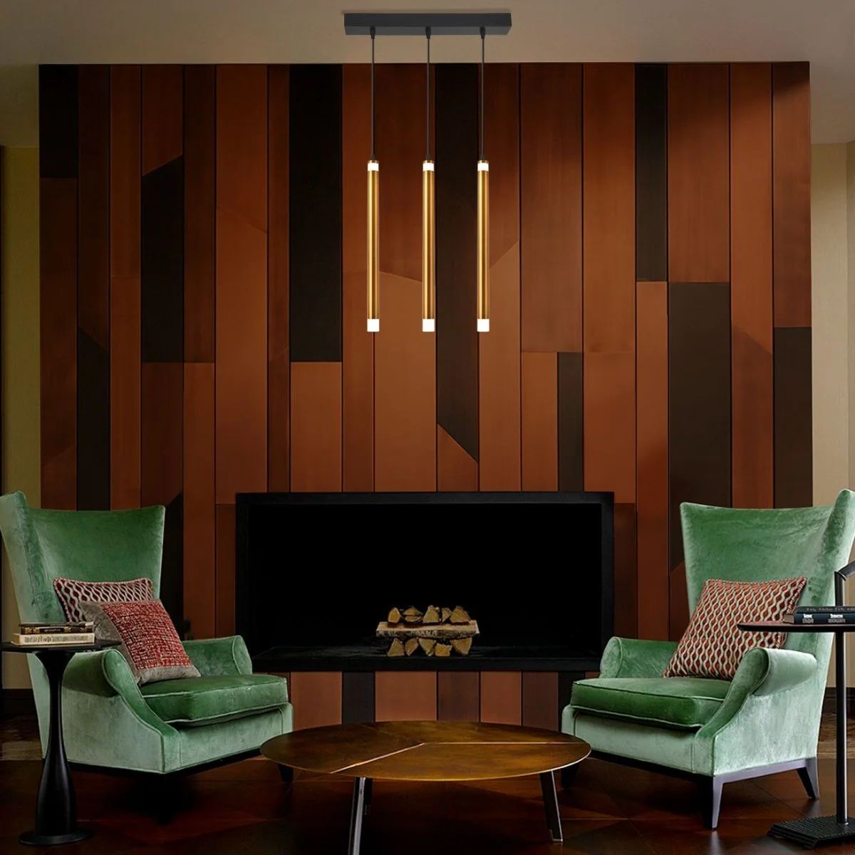 картинка Подвесной светодиодный светильник 50133/3 LED бронза