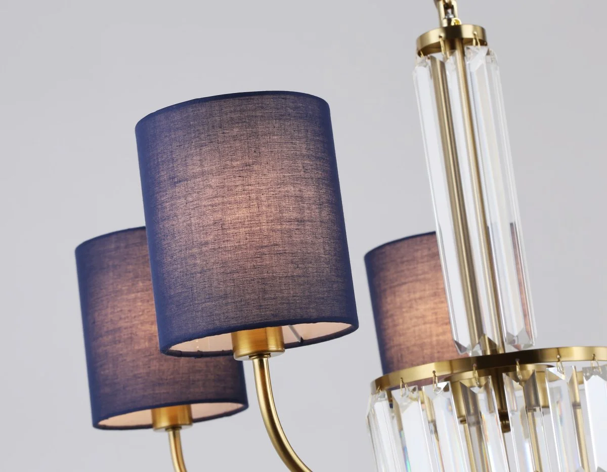 картинка Подвесная люстра с абажурами и хрусталем LH71271