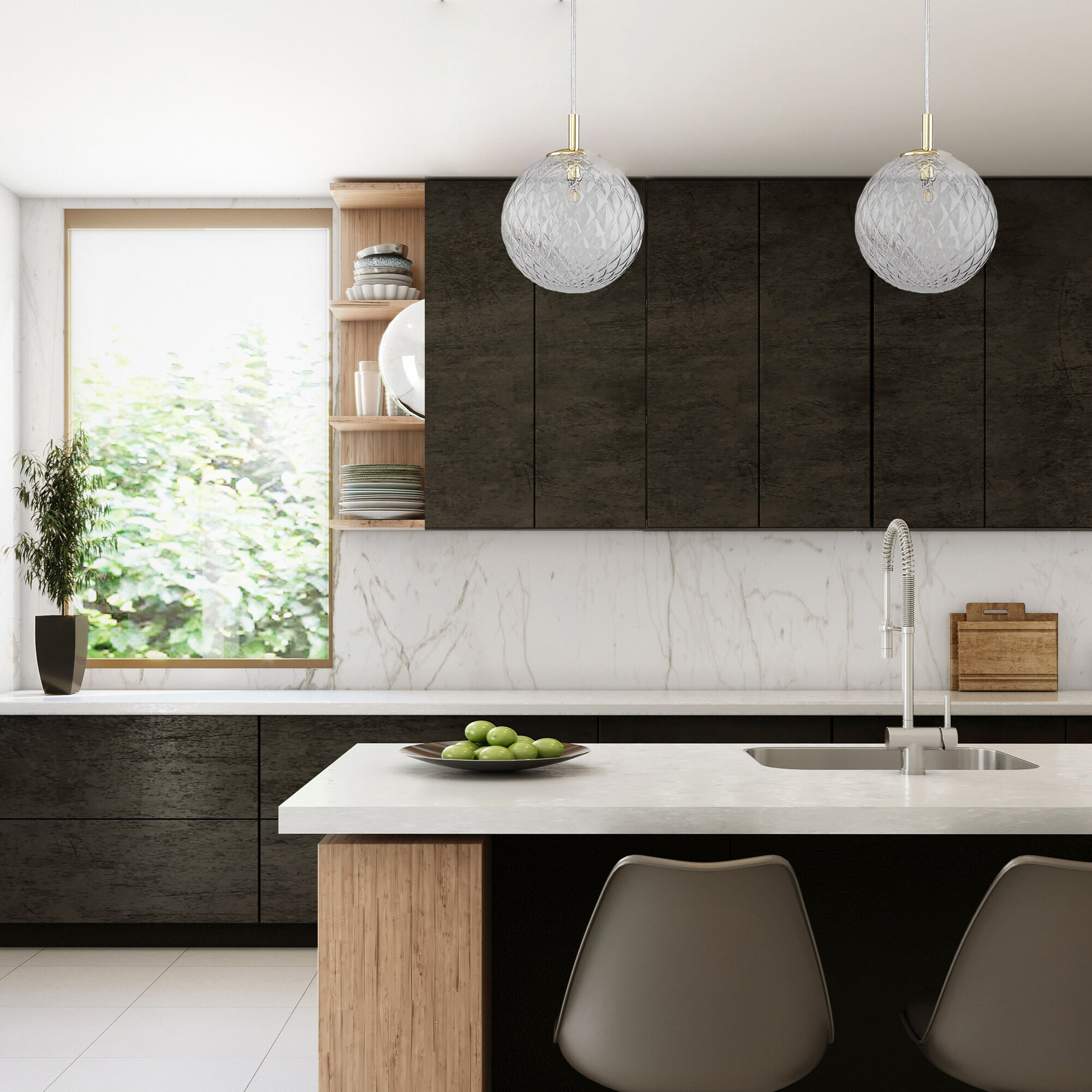 картинка Подвесной светильник со стеклянными плафонами 4609 Cadix Gold