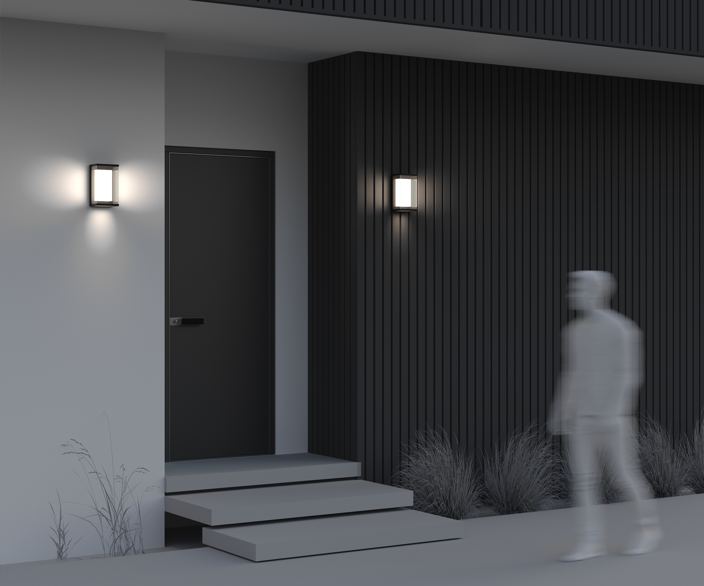 картинка Настенный светильник (бра) Outdoor O021WL-L10B3K