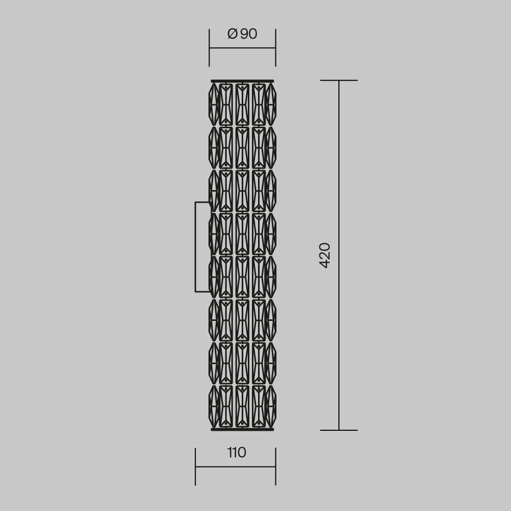 картинка Настенный светильник (бра) Maytoni DIA008WL-02CH