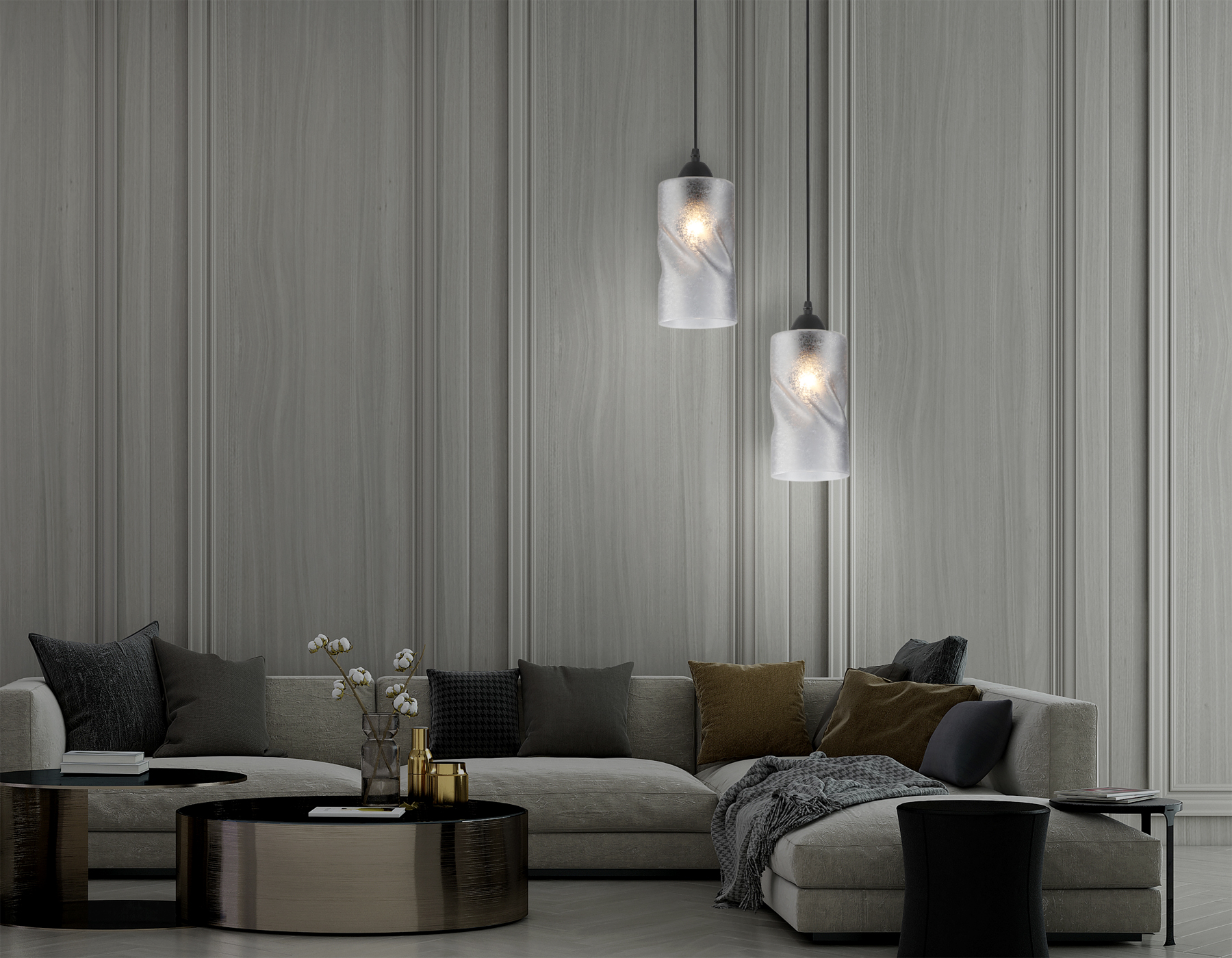 картинка Светильник подвесной со стеклянным плафоном