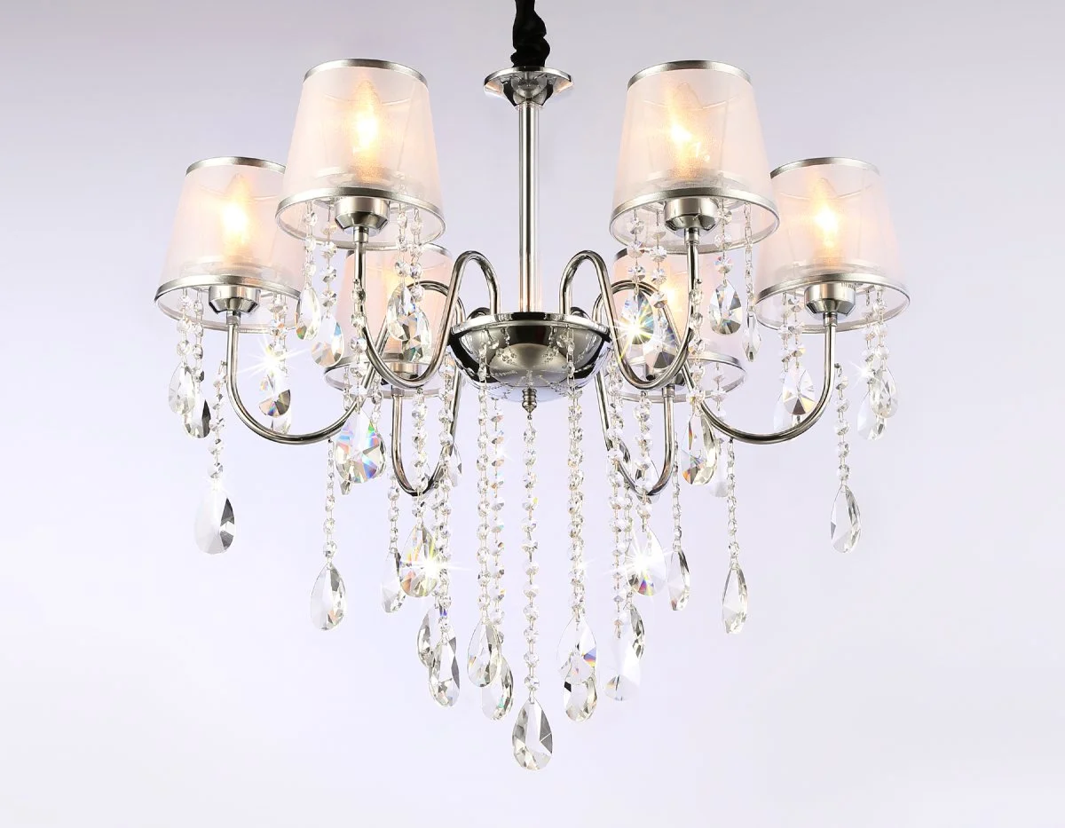 картинка Подвесная люстра с абажурами и хрусталем TR4588