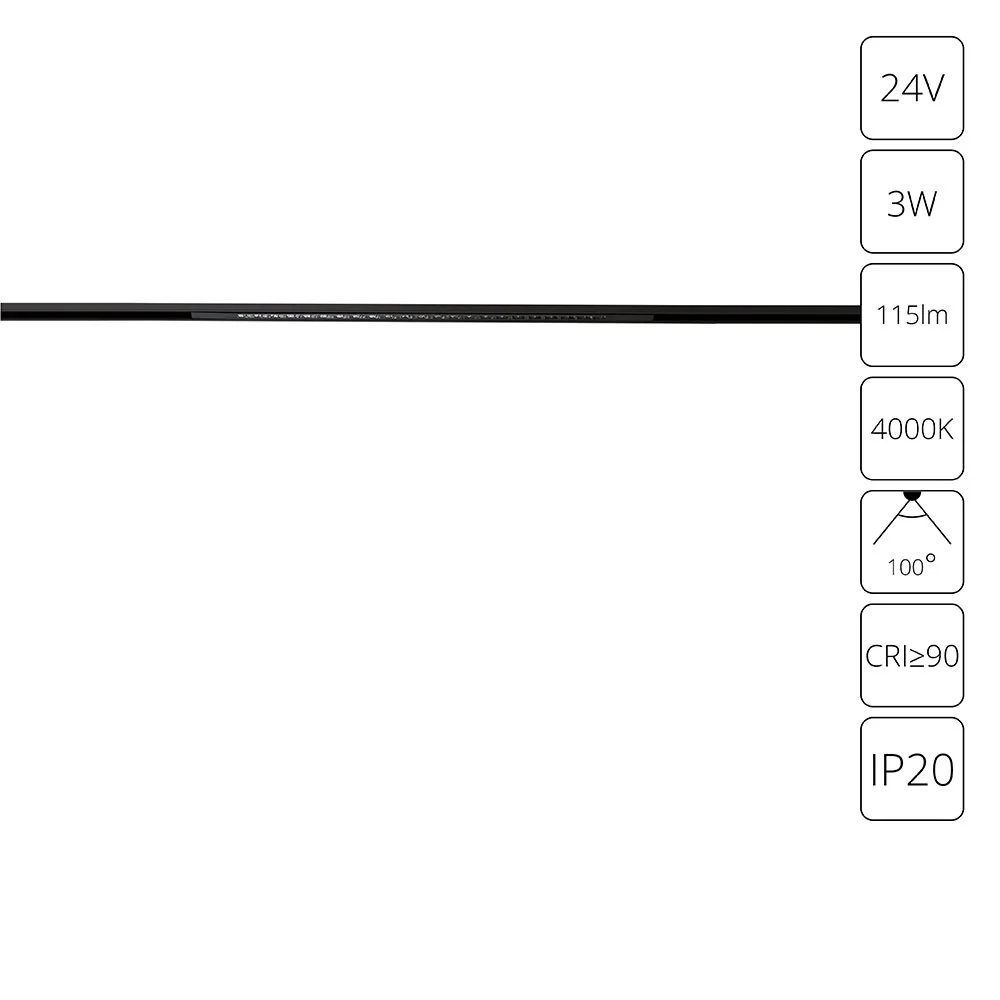 картинка Магнитный трековый светильник Arte Lamp PRESTO A6229PL-1BK