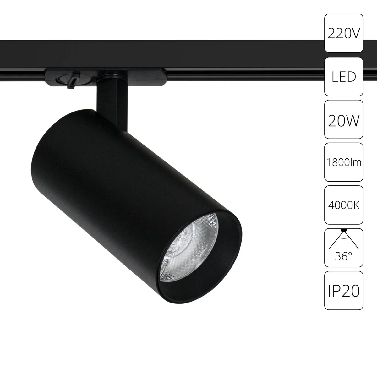 картинка Трековый светильник Arte Lamp BENE A1947PL-1BK