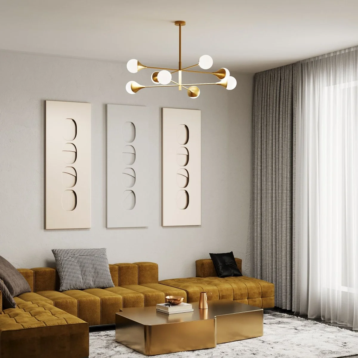 картинка Умный потолочный светильник Calyx 60168/8 латунь 60168/8 латунь