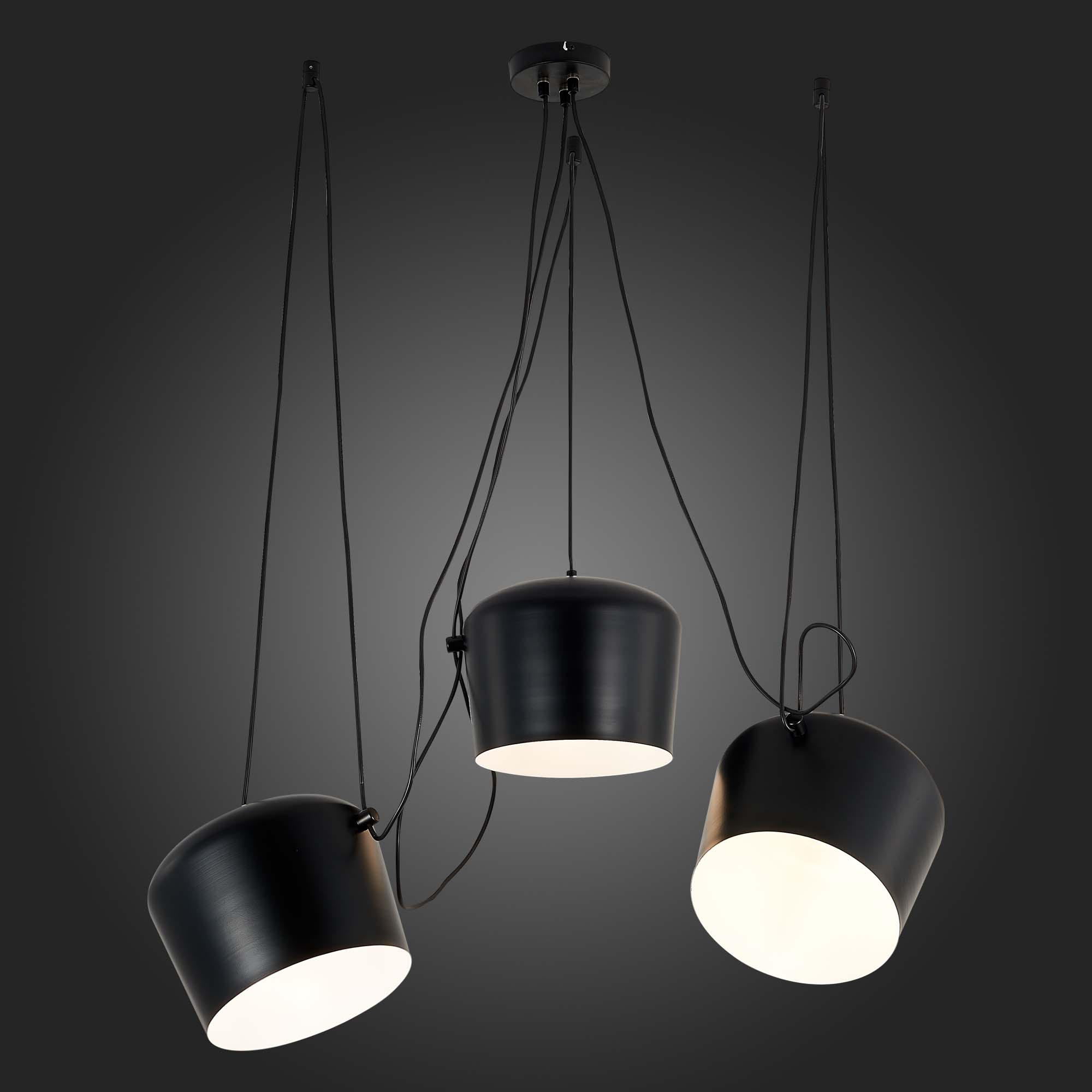 картинка SLE120643-03.1 Светильник подвесной Черный/Черный E27 3*40W