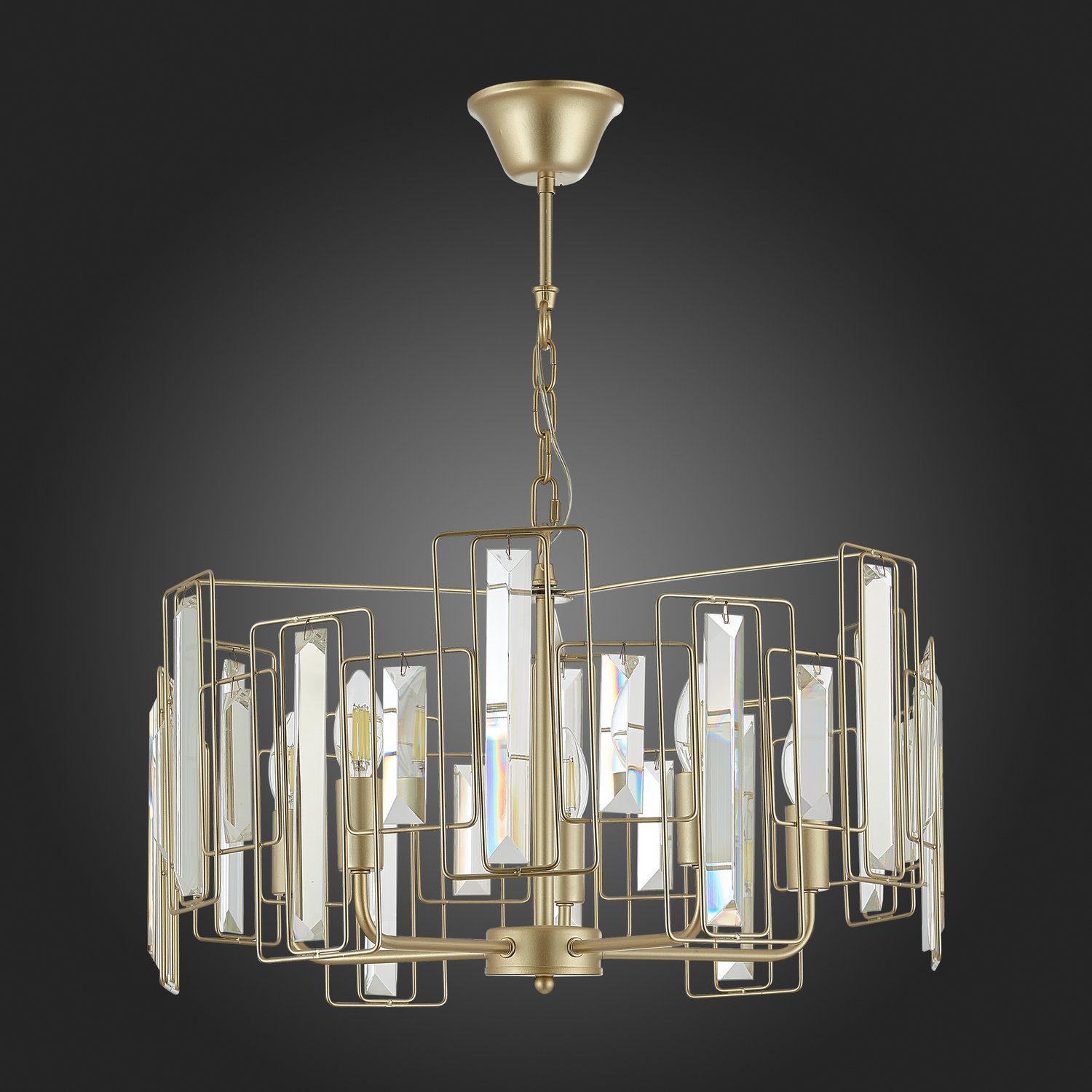 картинка SLE103403-05 Светильник подвесной Шампань/Прозрачный E14 5*40W