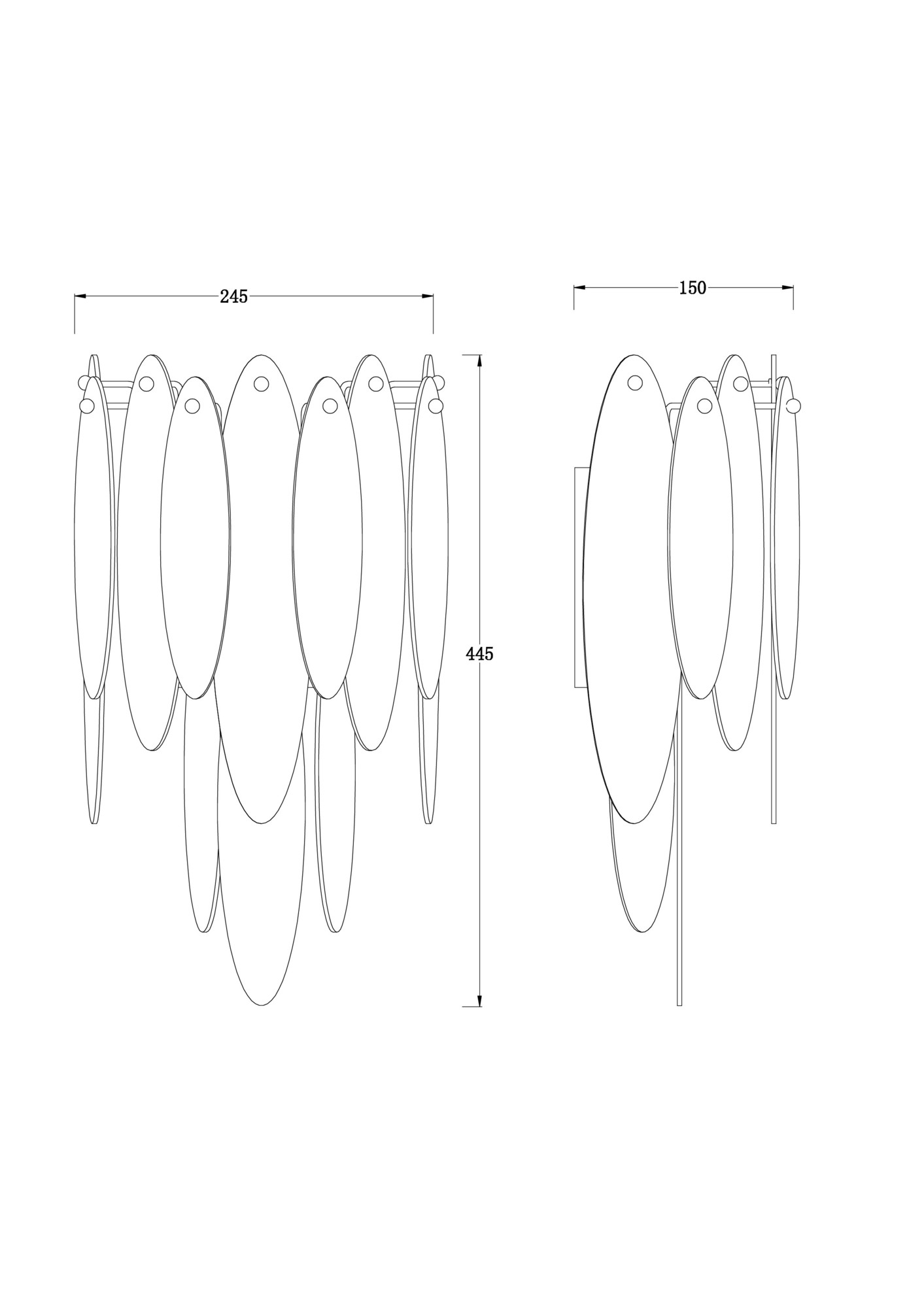 картинка Настенный светильник (бра) Freya FR5217WL-02FG