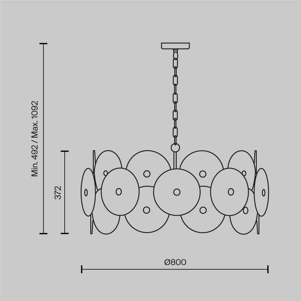 картинка Подвесной светильник Maytoni MOD007PL-10G