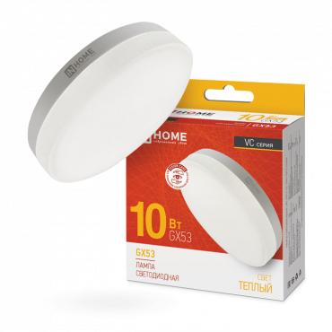 картинка Лампа светодиодная LED-GX53-VC 10Вт таблетка 3000К тепл. бел. GX53 950лм 230В IN HOME 4690612020754