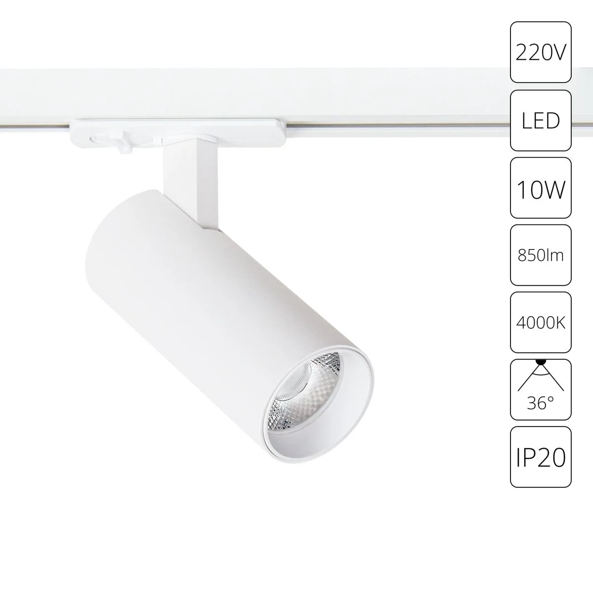 картинка Трековый светильник Arte Lamp BENE A1945PL-1WH