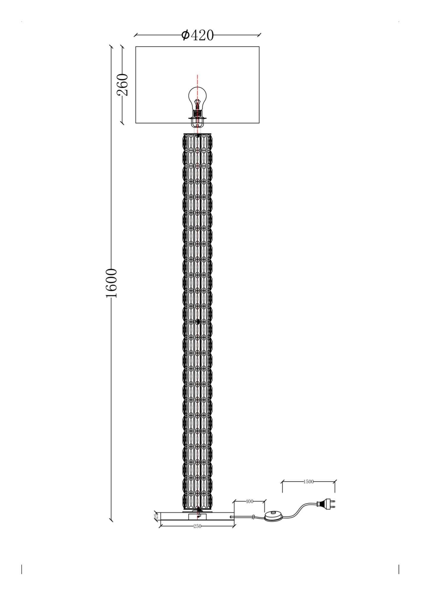 картинка Напольный светильник (торшер) Maytoni DIA008FL-01CH