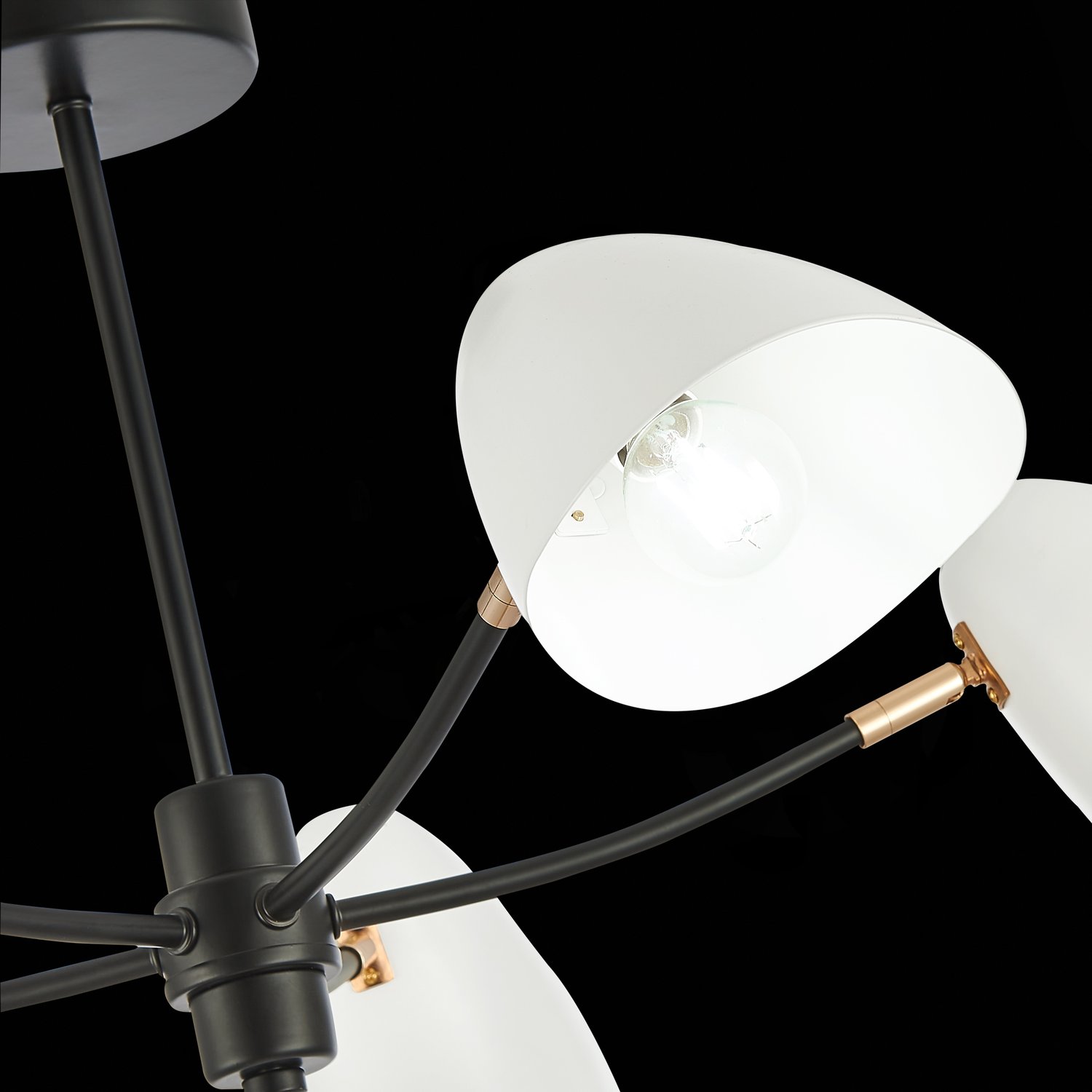 картинка SLE103602-05 Светильник потолочный Черный, Золотой/Белый E14 5*40W