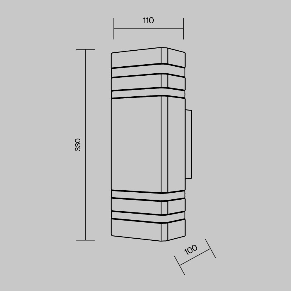 картинка Настенный светильник (бра) Outdoor O578WL-02B