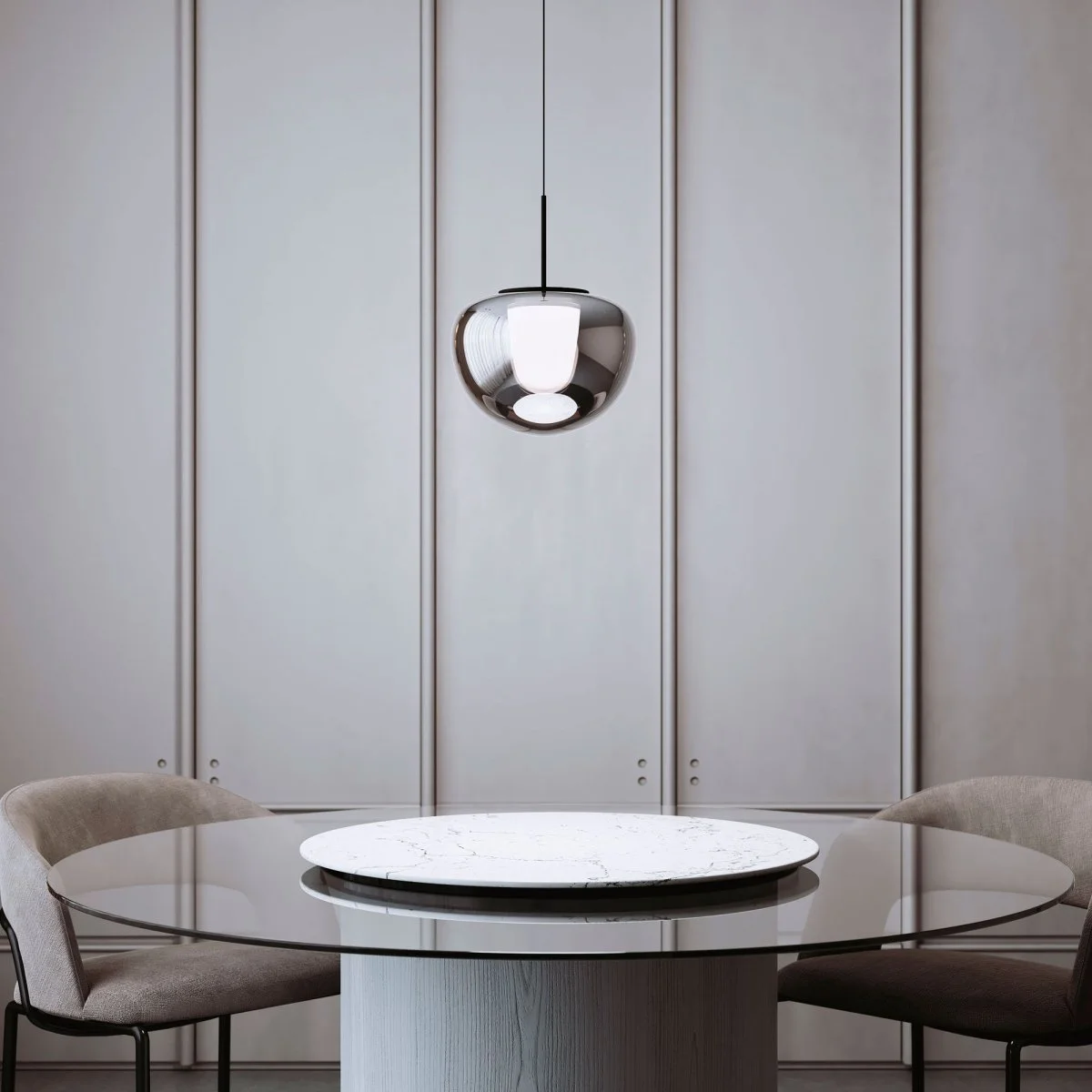 картинка Подвесной светильник со стеклянным плафоном 90325/1 черный