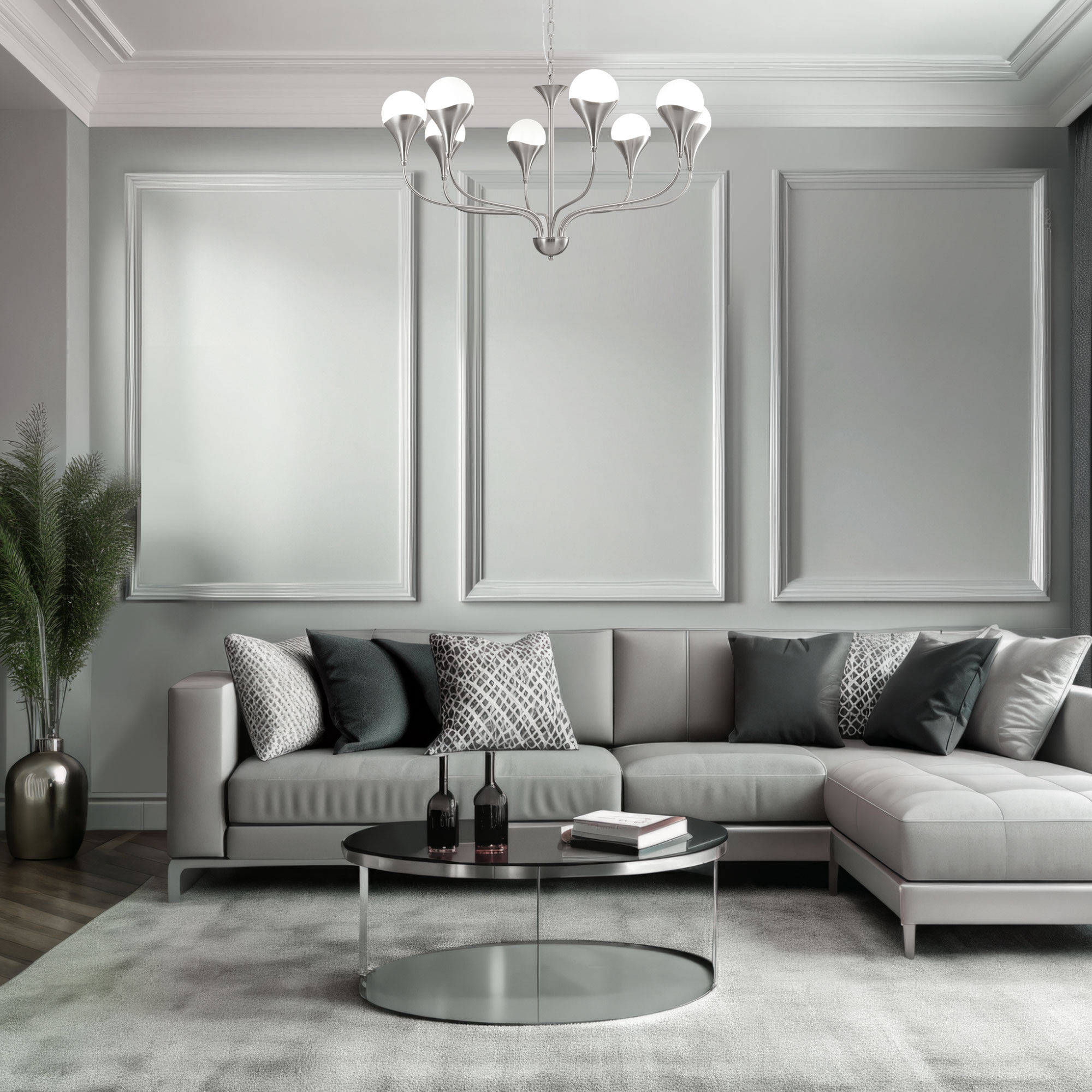 картинка Умный подвесной светильник  Calyx 60169/8 никель 60169/8 никель