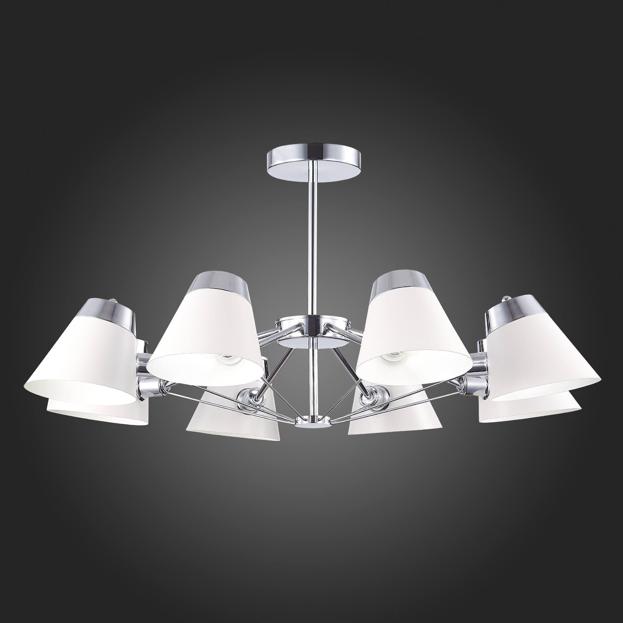 картинка SLE155802-08 Светильник потолочный Хром/Белый E14 8*40W