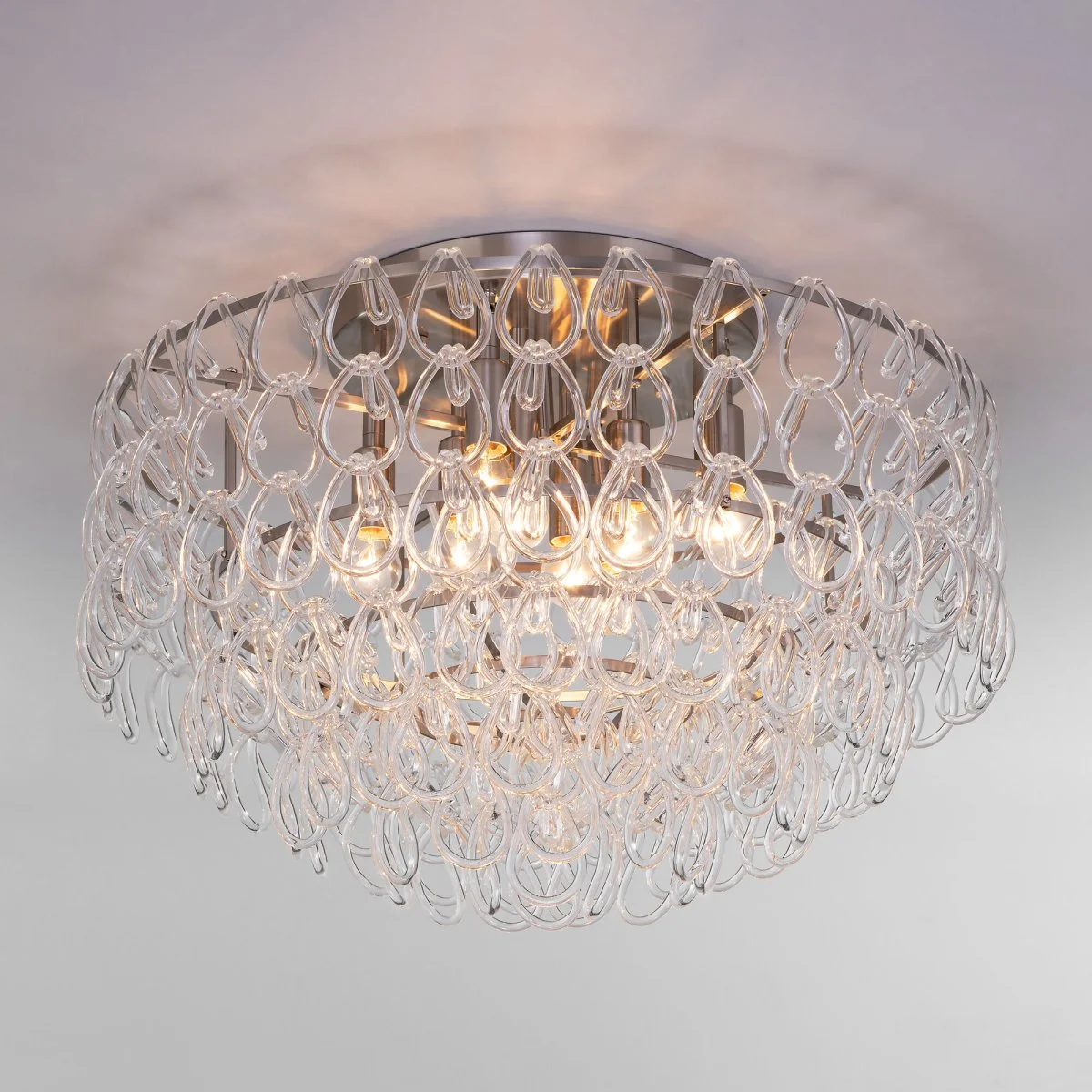 картинка Умный потолочный светильник с фактурным стеклом 380/8