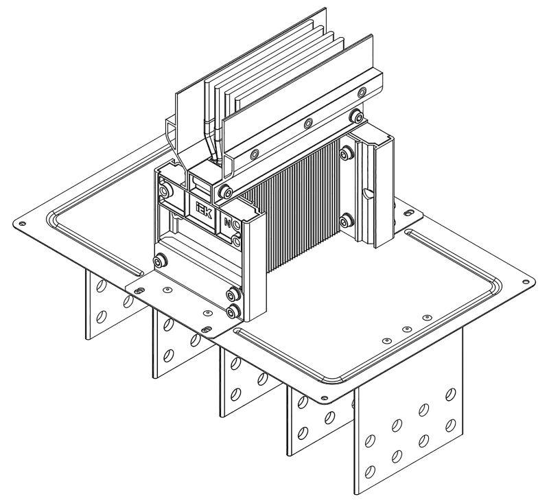 картинка Секция фланцевая Тип2 800А Al 3L+N+PER НК IP55 тран. IEK LB-0800A4-25-F-F2