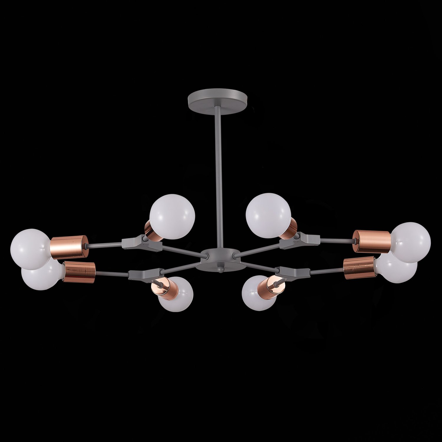 картинка SLE106403-08 Светильник потолочный Серый, Розовое золото E27 8*60W