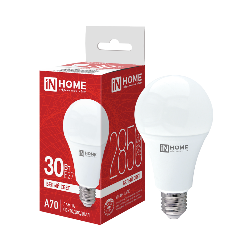 картинка Лампа светодиодная LED-A70-VC 30Вт 230В Е27 4000К 2850Лм IN HOME